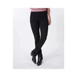 Kalhoty Esqualo 05502 Black Trousers - Straight Leg Ankle Slit Size Small